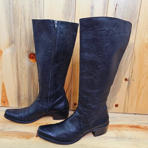 Kenneth Cole Italian Leather Riding boots - Picture 1 of 7